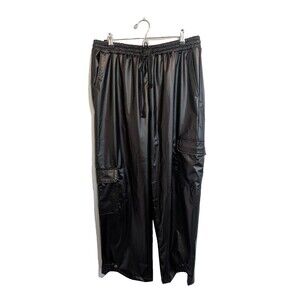 SHEIN Black Cargo Pants Size XL Drawstring